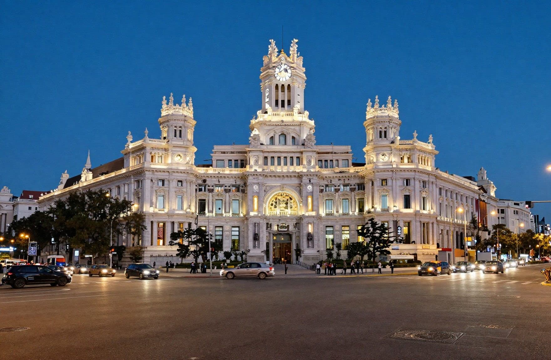 Ayuntamiento de Madrid al atardecer